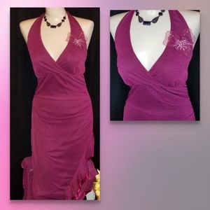 Halter Hi-low maxi dress